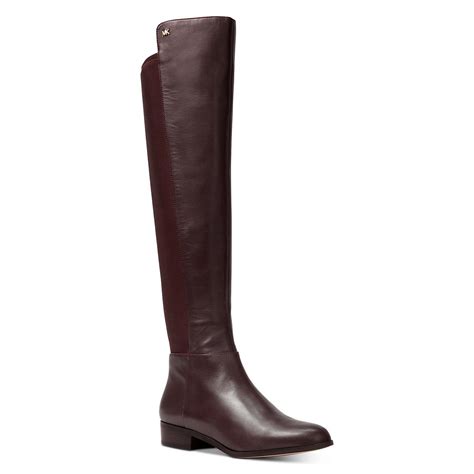 michael michael kors bromley leather knee boots|Michael Kors bromley boots brown.